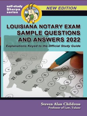 cover image of Louisiana Notary Exam Sample Questions and Answers 2022